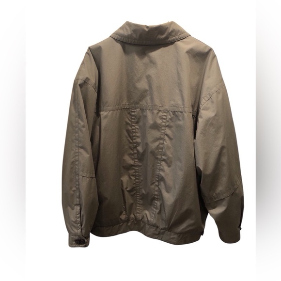 London Fog Mens XL Reg Olive Green Zip Up Bomber jacket zip in wool liner - Picture 2 of 11